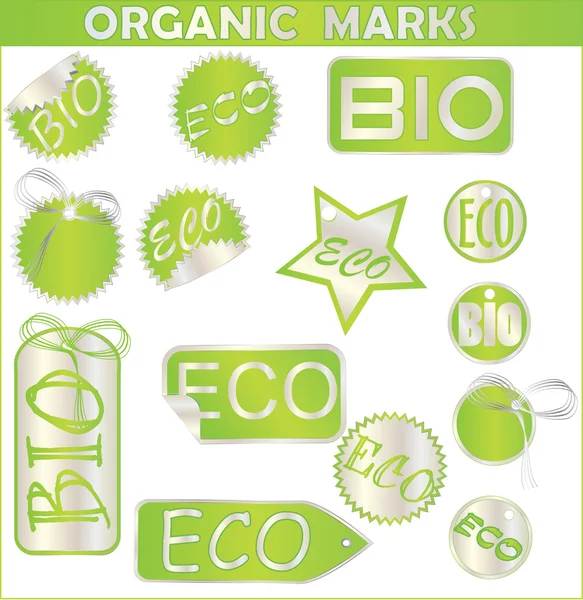 stock vector Big Set of green environmental icons