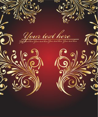 Ornate golden frame clipart