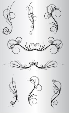 Set of vector ornaments for design clipart