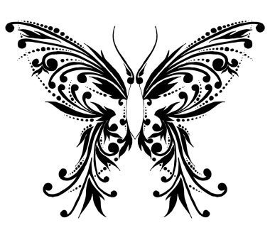 The abstract butterfly clipart