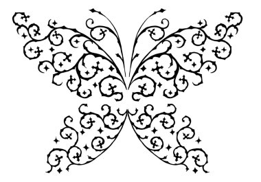 The abstract butterfly clipart