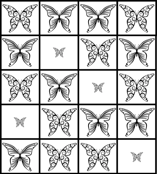 Modello da farfalle — Vettoriale Stock