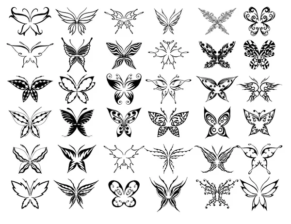Set di farfalla bellezza (altri nel mio po — Vettoriale Stock