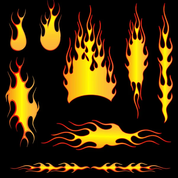 Aantal branden — Stockvector