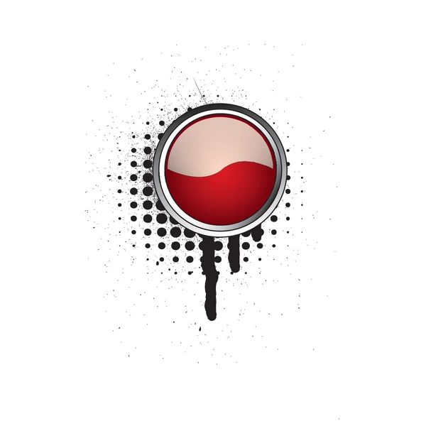 Червону кнопку — стоковий вектор