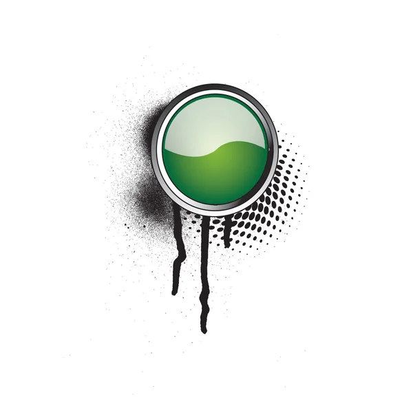 緑色のボタン — ストックベクタ
