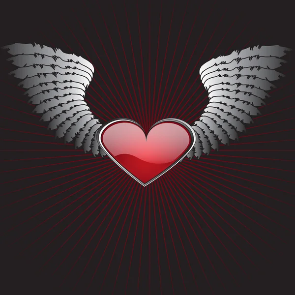 Καρδιά με φτερά — Διανυσματικό Αρχείο