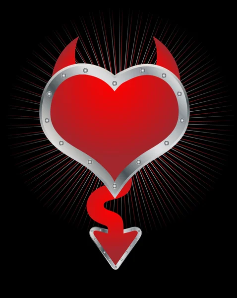 Coeur infernal vecteur — Image vectorielle