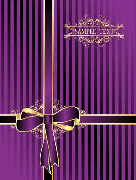 Arco violeta de presentes — Vetor de Stock