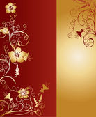 Vertical Gold and Red Pattern