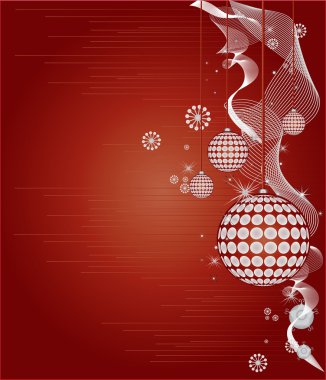 Red Christmas Frame Vector clipart