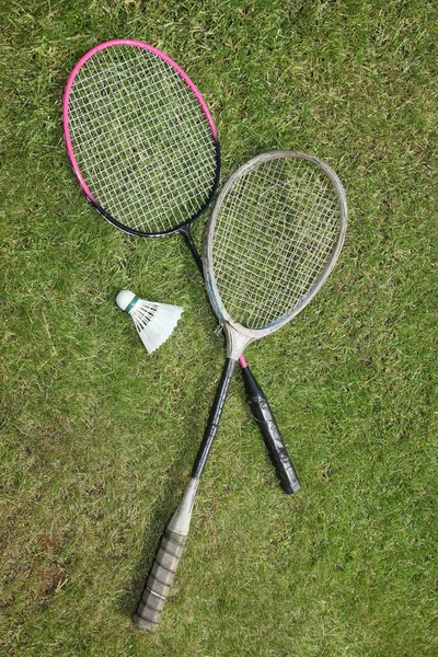 Stare rakiety do badmintona — Zdjęcie stockowe