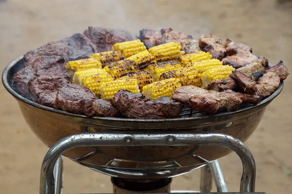 Meat and corn — Stock Photo, Image