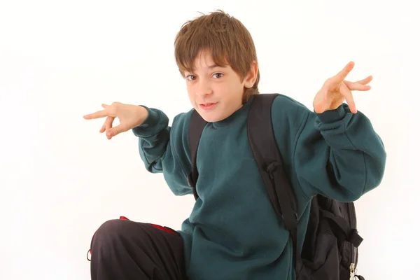 Young cute schoolboy — Stock Photo, Image