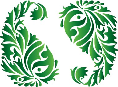 India green ornament clipart