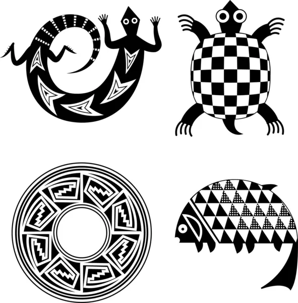 stock vector North American Indian Motifs