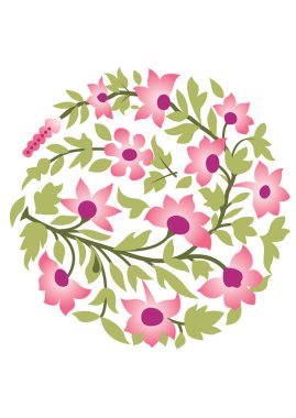 India floral ornament clipart