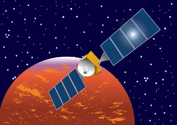 火星上のミッション — ストックベクタ
