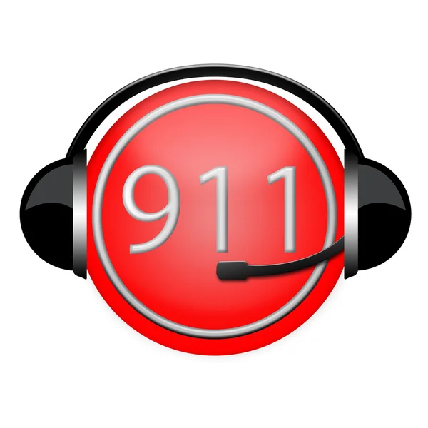 Sinal de fone de ouvido 911 — Fotografia de Stock