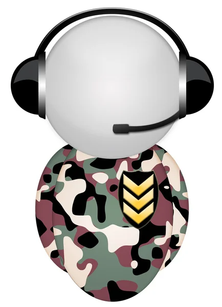 stock image Military headphone sign