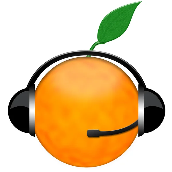 stock image Orange headphone