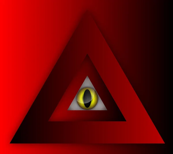 Oeil en triangle — Image vectorielle