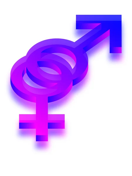 Bisexual sign — Stock Vector