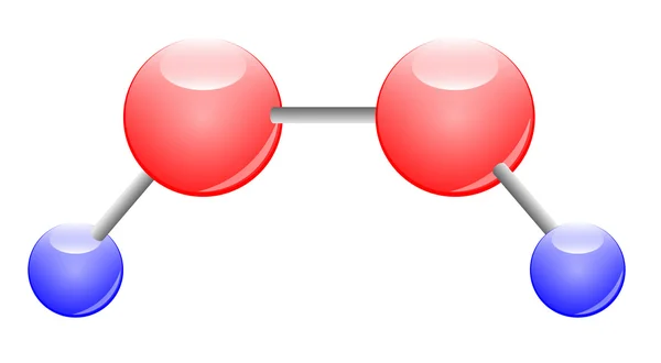 Water peroxide molecuul — Stockvector