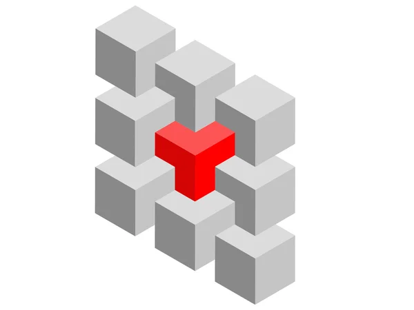 Onmogelijk kubussen — Stockvector