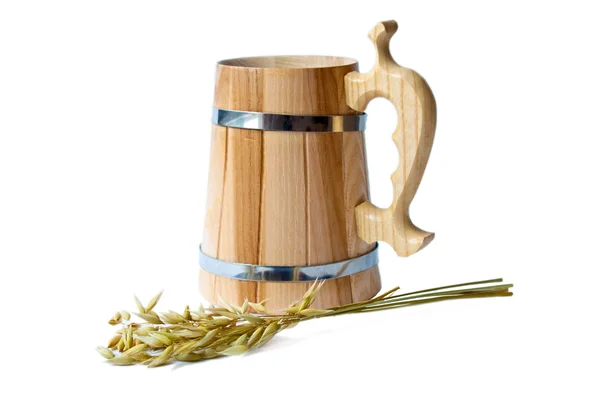 Beer-mug and rye — Stock Photo, Image