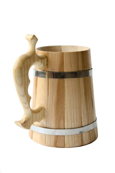 Wooden beer-mug — Stock Photo, Image