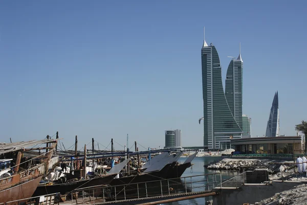 Bahrein porto financeiro — Fotografia de Stock