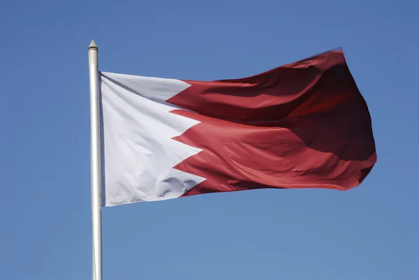 Bandeira nacional do Barém — Fotografia de Stock