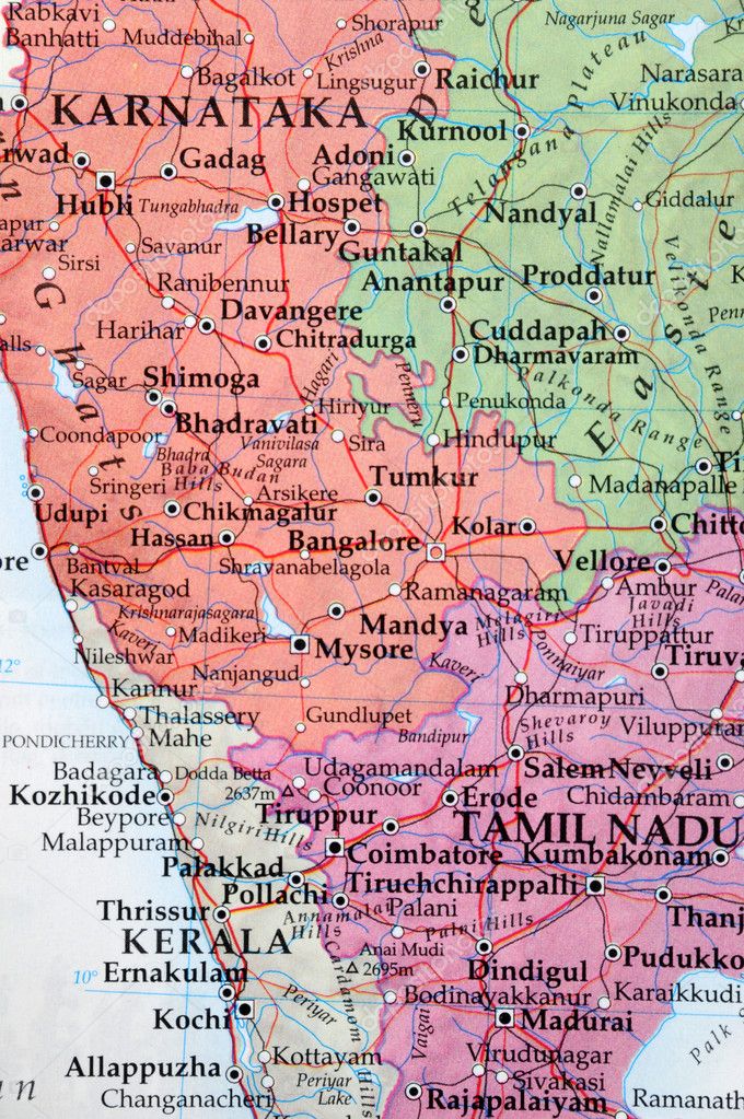 South India Map With Districts South Indian Map Stock Photo By ©Arteki 1355359