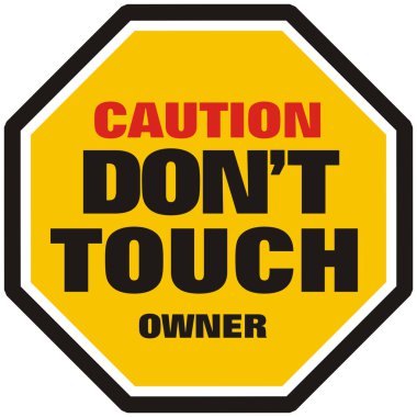 Don't Touch clipart