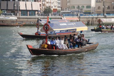 Ferry at Dubai Creek clipart