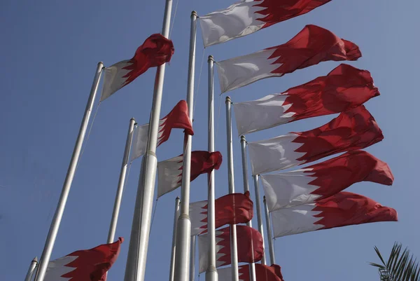 Bahrains nationella flaggstater — Stockfoto
