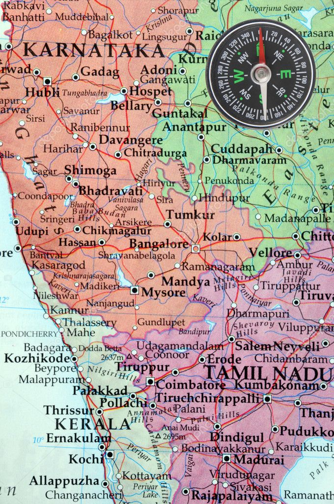 Map of South Indian States — Stock Photo © ARTEKI #1388256