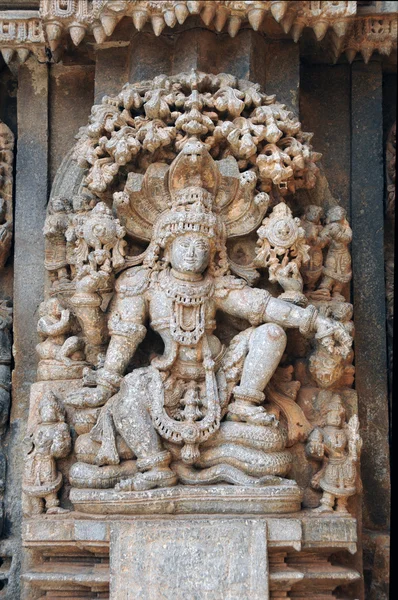毗瑟挐，印度教大神、 somnathpur 卡纳塔克 — 图库照片