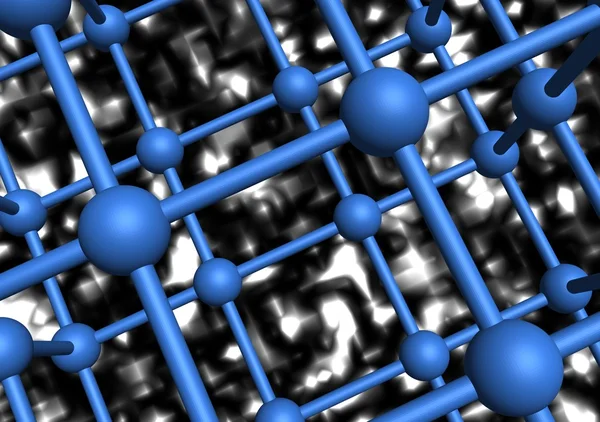 Moléculas azuis — Fotografia de Stock