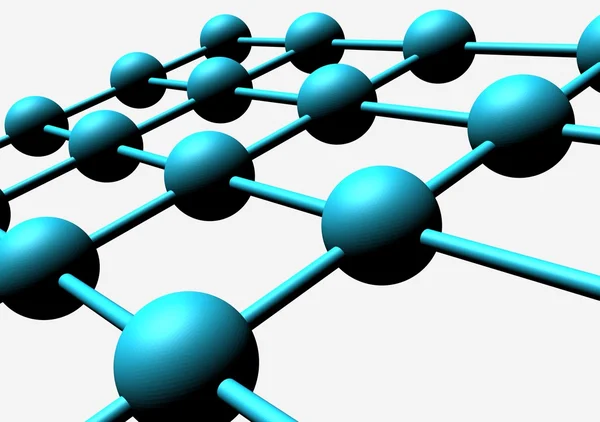 Blue molecules. — Stock Photo, Image