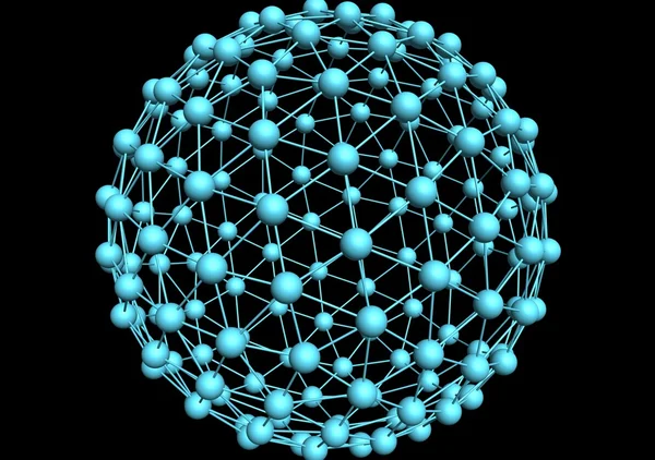 球形分子的结构 — 图库照片