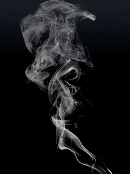 White smoke on black — Stock Photo, Image