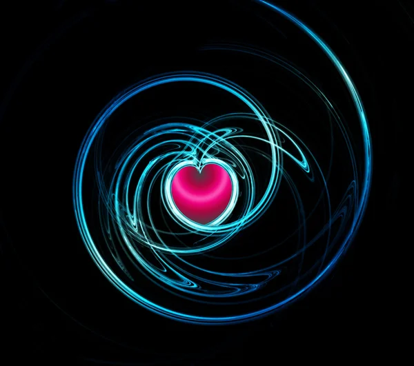Abstrakt hjärta. röd-blå paletten. — Stockfoto