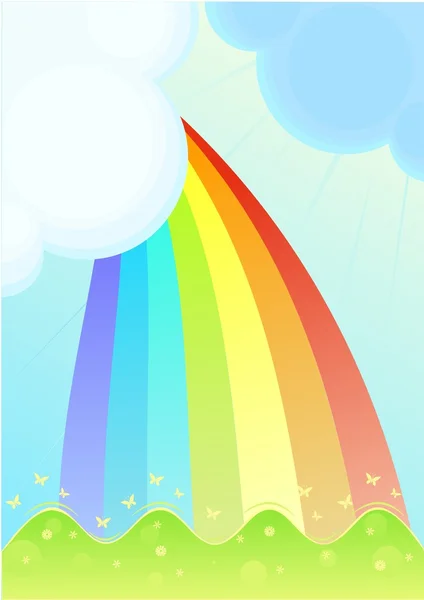 Rainbow landscape — Stock Vector