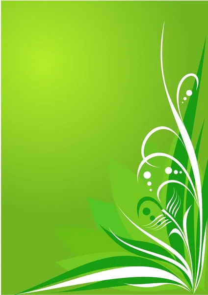 Floraler Hintergrund grün — Stockvektor