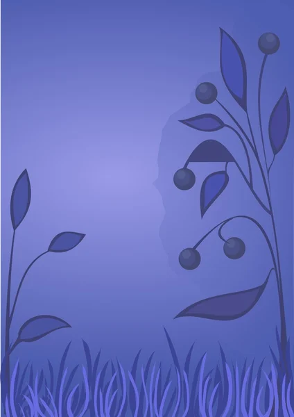 Bluberry květinové pozadí — Stockový vektor