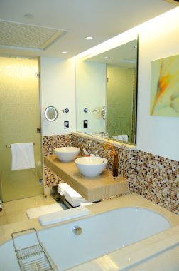 Modern bathroom in luxurious hotel, Duba clipart