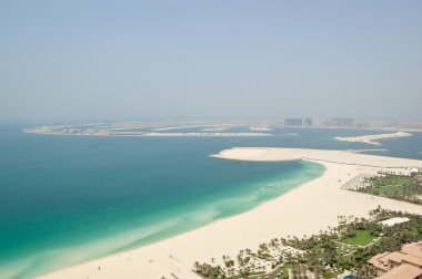 View on Jumeirah Palm artificial island clipart