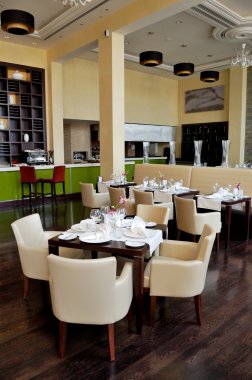 Restaurant in luxury hotel, Dubai, UAE clipart